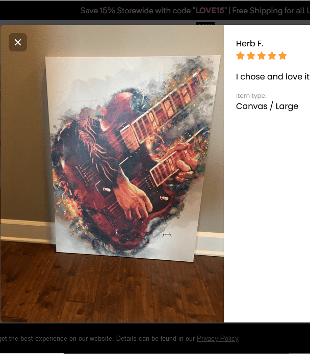 digital portrait painting of an electric guitar with hands review