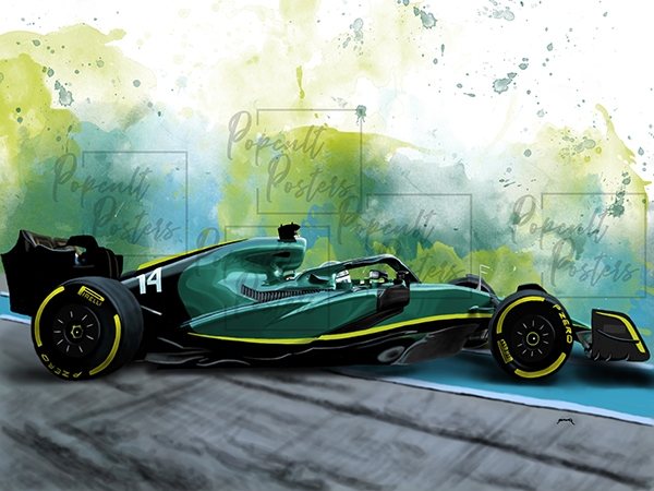 alonso's aston martin racecar digital car painting